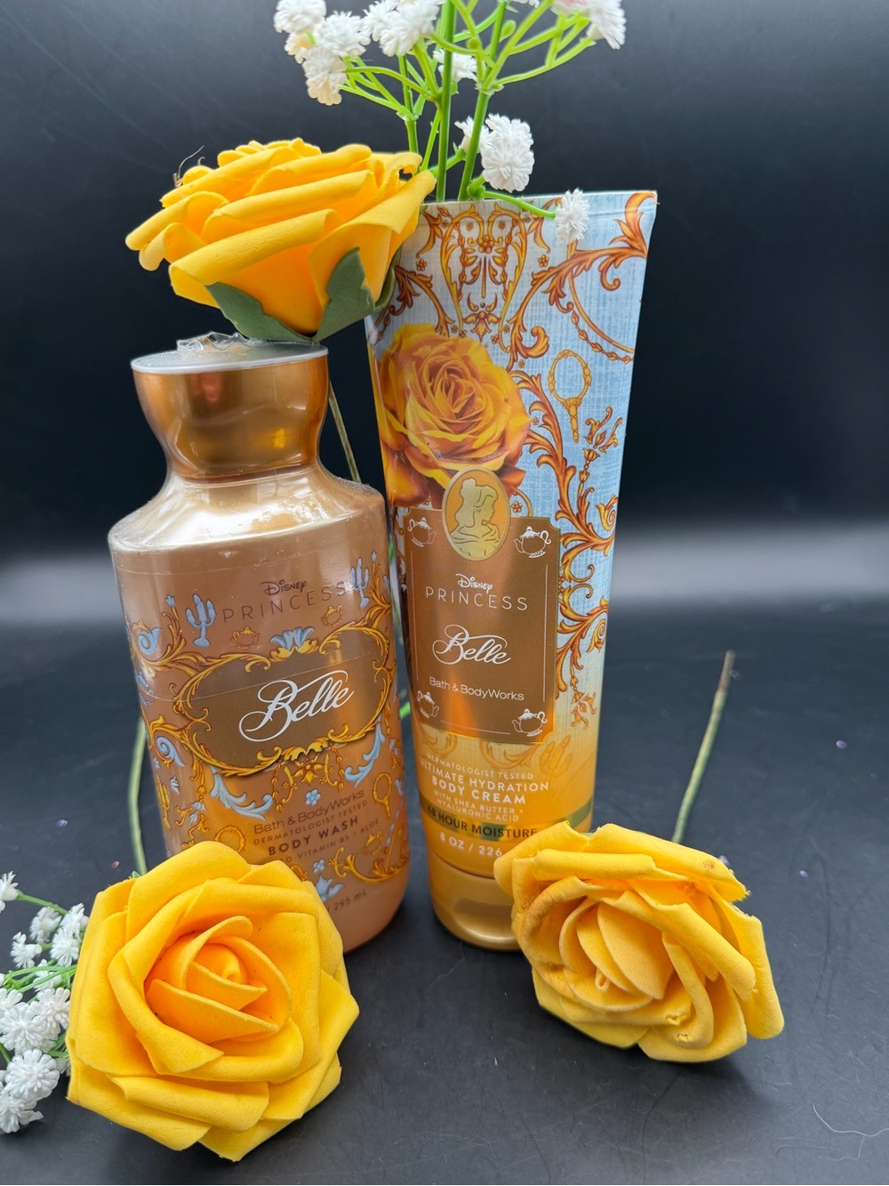 Bath & Body Works Disney Princess Belle Hydrating Body Wash & Cream - Yellow